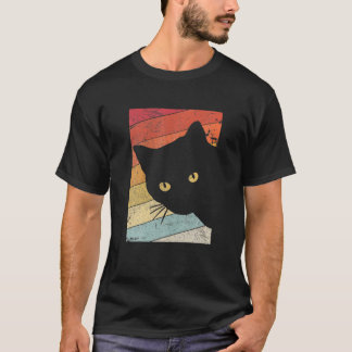 T-shirt Chats Noir-Chat-Jaune-Yellow-Yellow-Eyes Les Dons