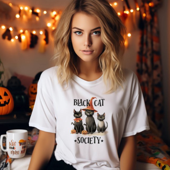 T-shirt Chats noirs d'Halloween vintage (Créateur téléchargé)