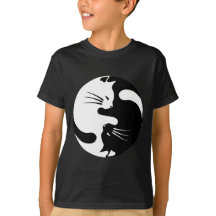 chats noirs et blancs de yinyang