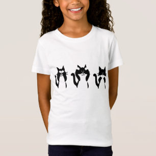 T-Shirt Chats noirs et blancs Trois sages chatons