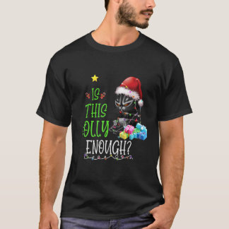 T-shirt Chats noirs Santa Chapeau Noël hideux Chat Maman P