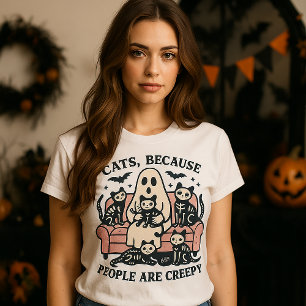 T-shirt "Chats, parce que les gens sont flippants" Hallowe