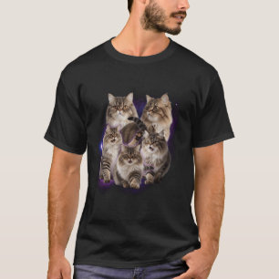 T-shirt Chats Perse Retro Vintage 90s Design Amusant anima