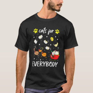 T-shirt Chats pour tous Noël Père Noël Sleigh