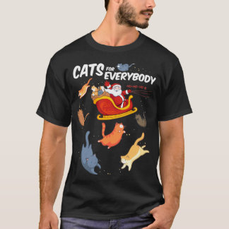 T-shirt Chats pour tout le monde drôle Chirstmas Chat