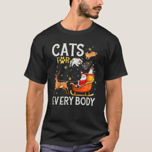 T-shirt Chats pour tout le monde Santa Noël PJs Xmas Femm