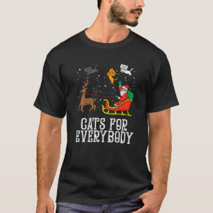 T-shirt Chats pour tout le monde Santa Noël PJs Xmas Femm