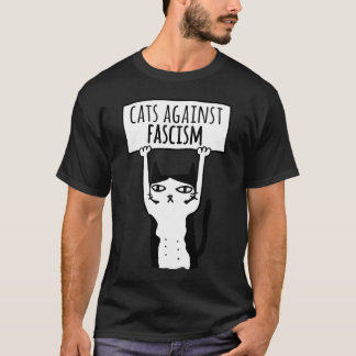 T-shirt Chats Protestataires Contre Fascisme Démocrates An