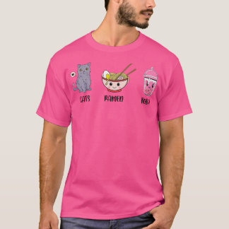 T-shirt Chats Ramen Boba Thé Lover Thé Boisson Thé Brassag