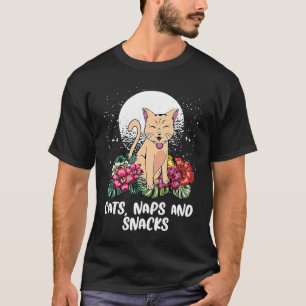 T-shirt Chats Siestes et Friandises Chat  Citations Citati