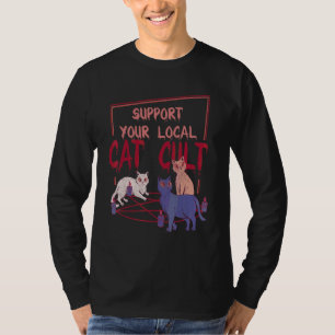 T-shirt Chats Sur Pentagram Support Votre Culte De Chat Lo