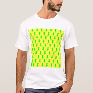 T-shirt Chats verts fantaisistes jaunes pour un plaisir fé