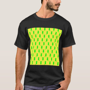 T-shirt Chats verts fantaisistes jaunes pour un plaisir fé