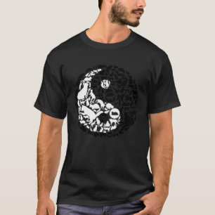 T-shirt Chats Yin Yang Symbole Yin Yang Noir et Blanc Ca