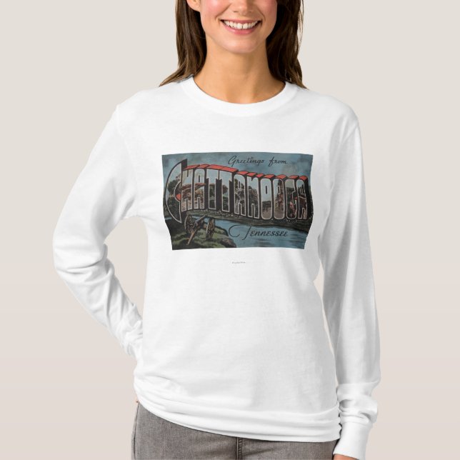 T-shirt Chattanooga, Tennessee (scène de rivière) (Devant)