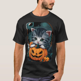T-shirt chatte à halloween