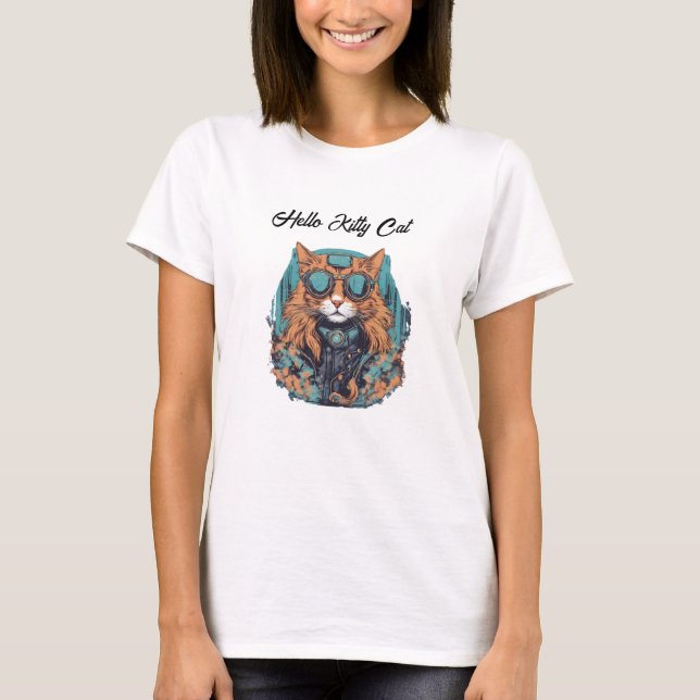 T-shirt chatte bonté (Devant)