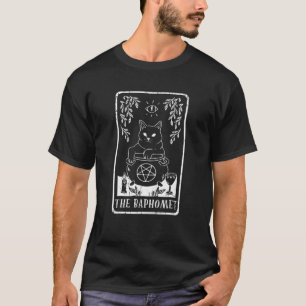 T-shirt Chatte de sorcière Baphomet Carte Arot Païen Gobli