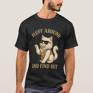 T-shirt Chatte pelucheuse autour découvrir drôle sarcasme 