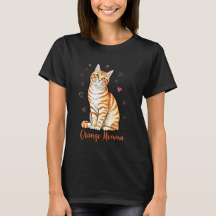 T-shirt Chatte tigrée orange Maman Amoureux des chats Prop