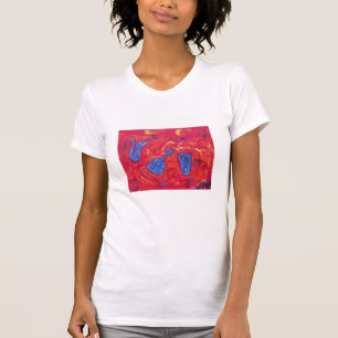 T-shirt Chaud Chemise-rouge de pièce en t de cou du scoop
