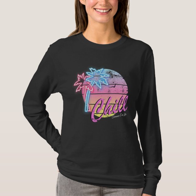 T-shirt Chaud Chill été pour la vie Vibes d'été Chaud grap (Devant)