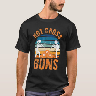 T-shirt Chaud Cross Buns Vêtement Vintage Rétro Amateurs d