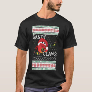 T-shirt Chaud de Noël moche Sandy Claws Crab amateurs de p