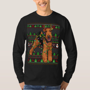 T-shirt Chaud de Noël moche style Funny Airedale Terrier C