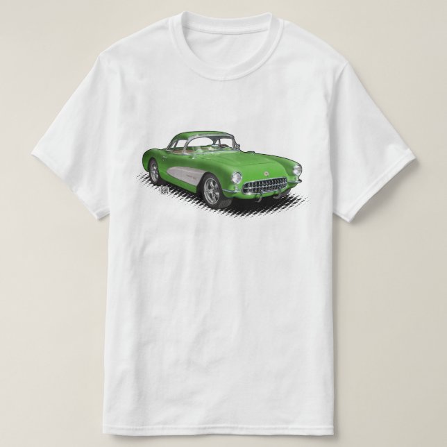 T-shirt chaud du vert 56-57 StingVetteRay (Design devant)