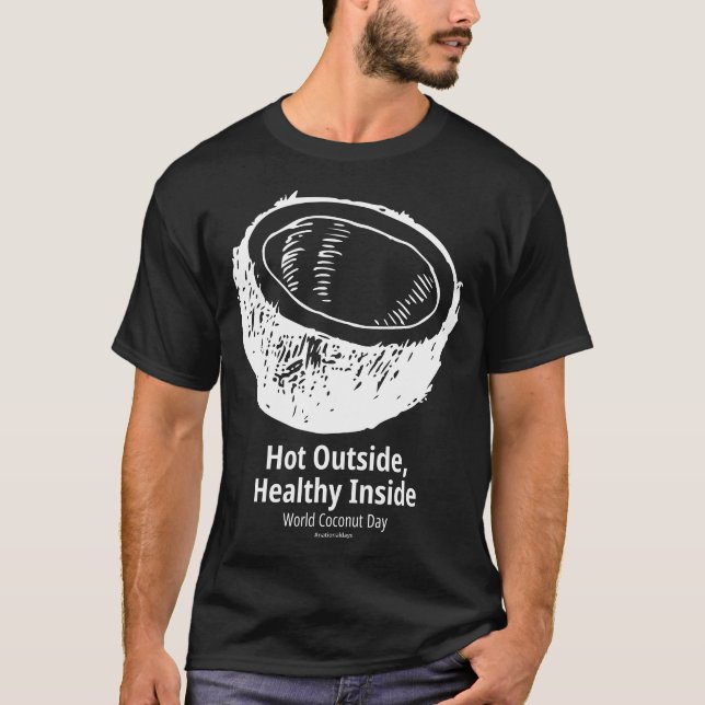 T-shirt Chaud extérieur sain intérieur foncé (Devant)