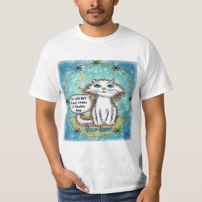 T-shirt Chaud Flashes Scragges Cat (Devant)