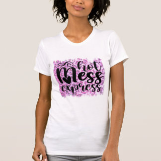 T-shirt Chaud Mess Express rose léopard Perdu Chemise