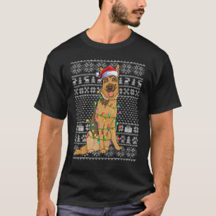 T-shirt Chaud Xmas style Père Noël Belge Malinois Chien