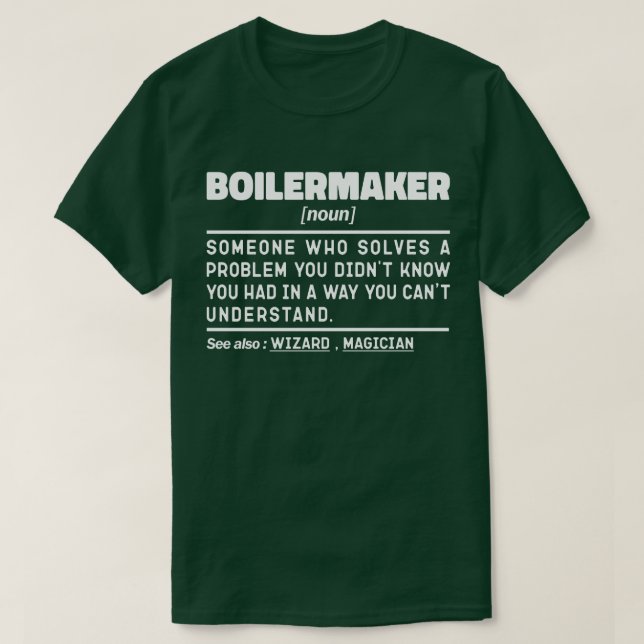 T-shirt Chaudière Noun Définition Professionnel Travailleu (Design devant)