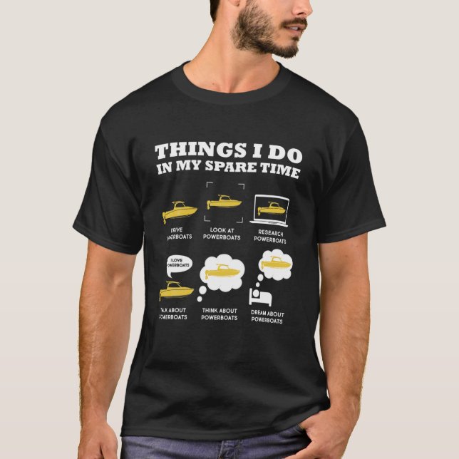 T-shirt Chauffage En Bateau À Moteur Que Je Fais Dans Mon  (Devant)