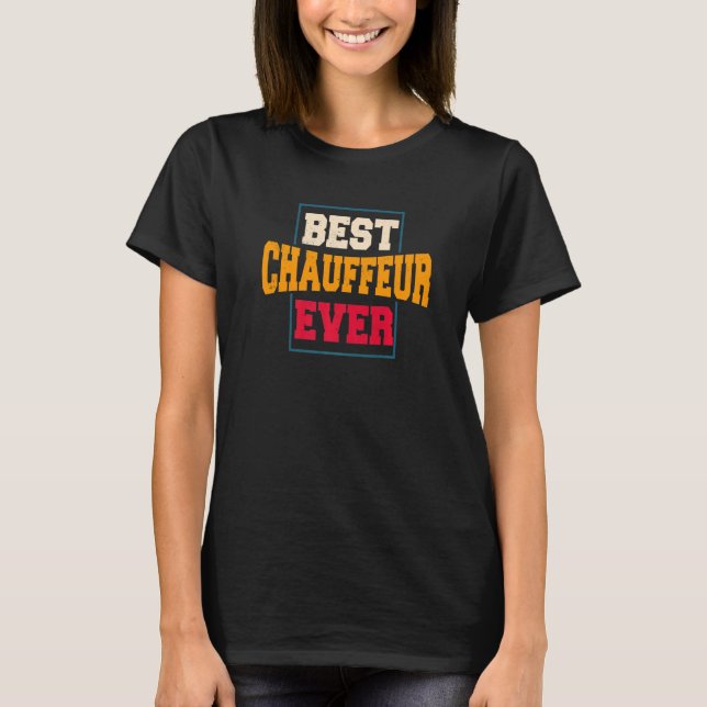 T-shirt Chauffeur Carpooler Professional Driver Private Li (Devant)