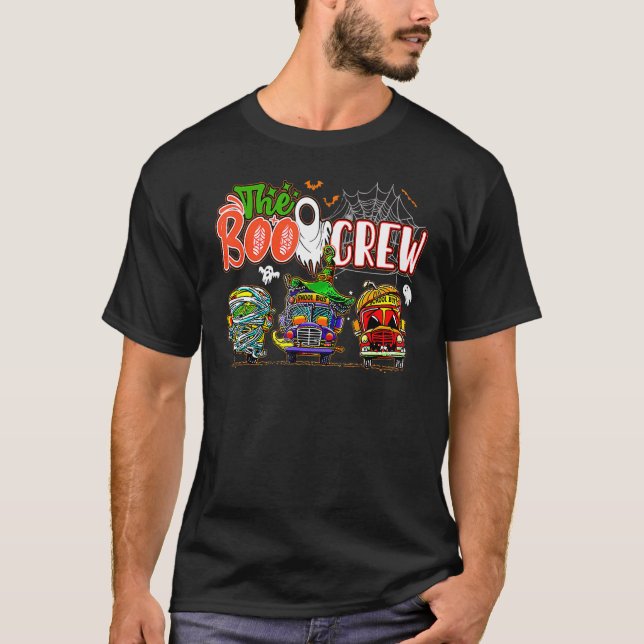 T-shirt Chauffeur d'autobus de l'école Boo Crew Costume d' (Devant)
