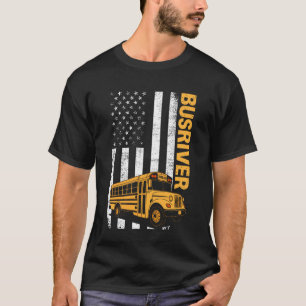 T-shirt Chauffeur de bus scolaire américain Bus jaune