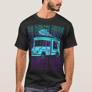 T-shirt Chauffeur de camion à crème glacée Rétro