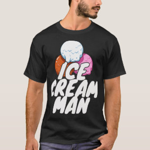 T-shirt Chauffeur de camion à glace homme crème glacée