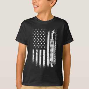 T-shirt Chauffeur de camion américain Drapeau