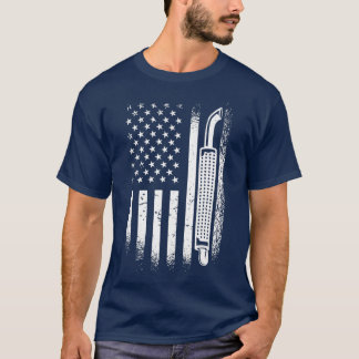 T-shirt Chauffeur de camion américain Drapeau