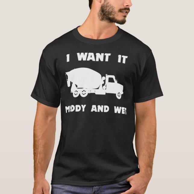 T-shirt Chauffeur de camion ciment Kinky Concret économise (Devant)