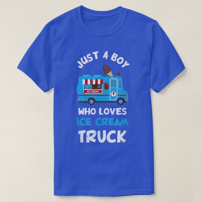 T-shirt Chauffeur De Camion De Crème Glaciaire Juste Un Ga (Design devant)