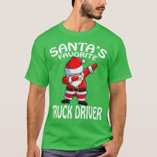 T-shirt Chauffeur de camion favori Santas Noël