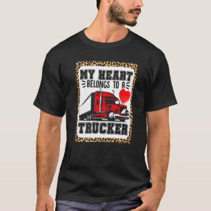 T-shirt Chauffeur De Camion Mon Coeur Appartient À Une Fem