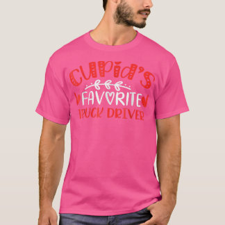 T-shirt Chauffeur de Camion préféré de Cupid Romance Coupl