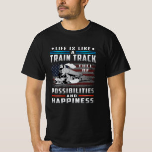 T-shirt Chauffeur de train de locomotives Trains de chemin