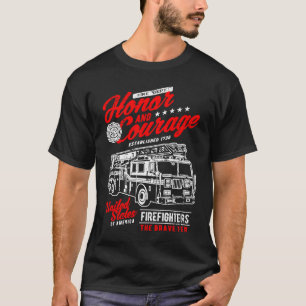 T-shirt Chauffeur d'honneur et de courage Camion de pompie
